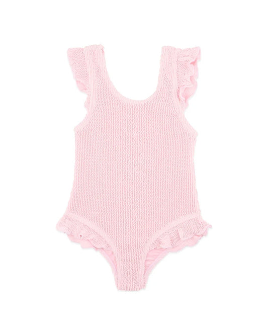 Minihaha Swimwear / Pale Pink Crinkle Swimsuit