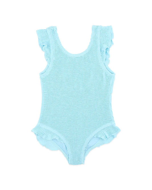 Minihaha Swimwear / Blue Fizz Crinkle Swimsuit