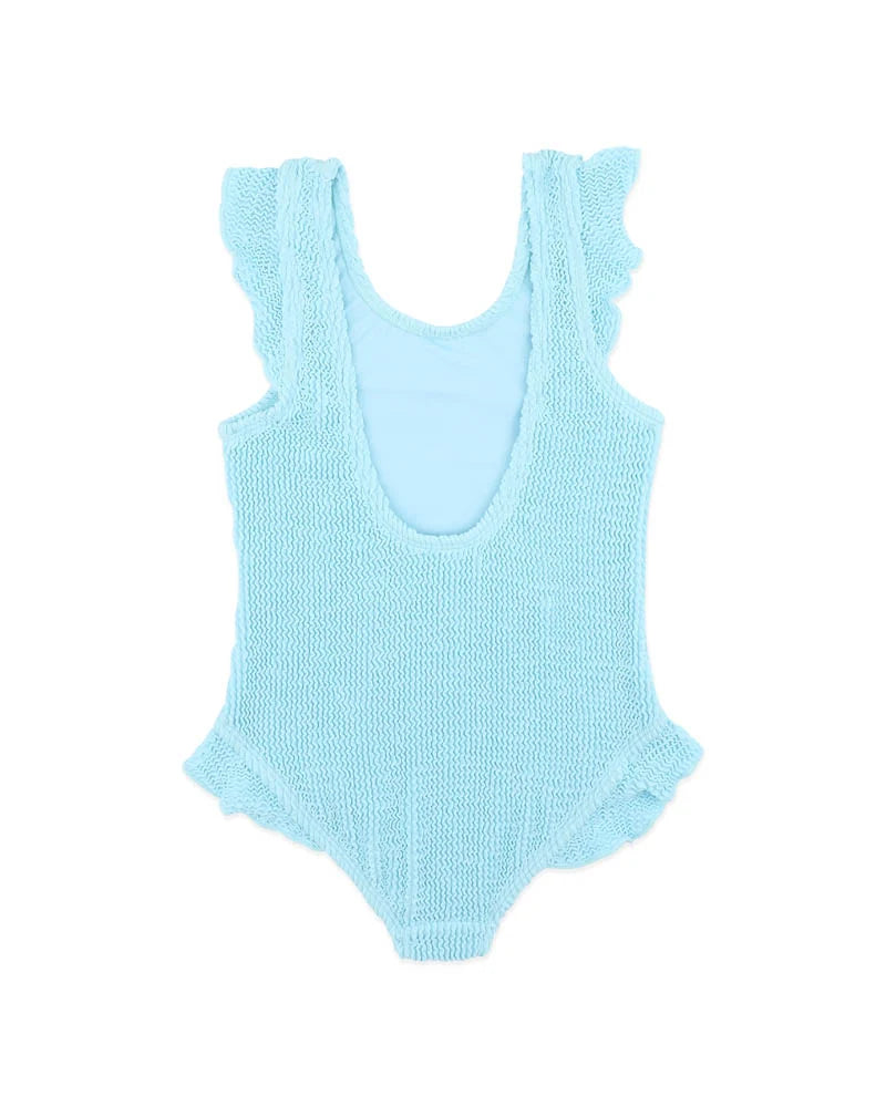 Minihaha Swimwear / Blue Fizz Crinkle Swimsuit