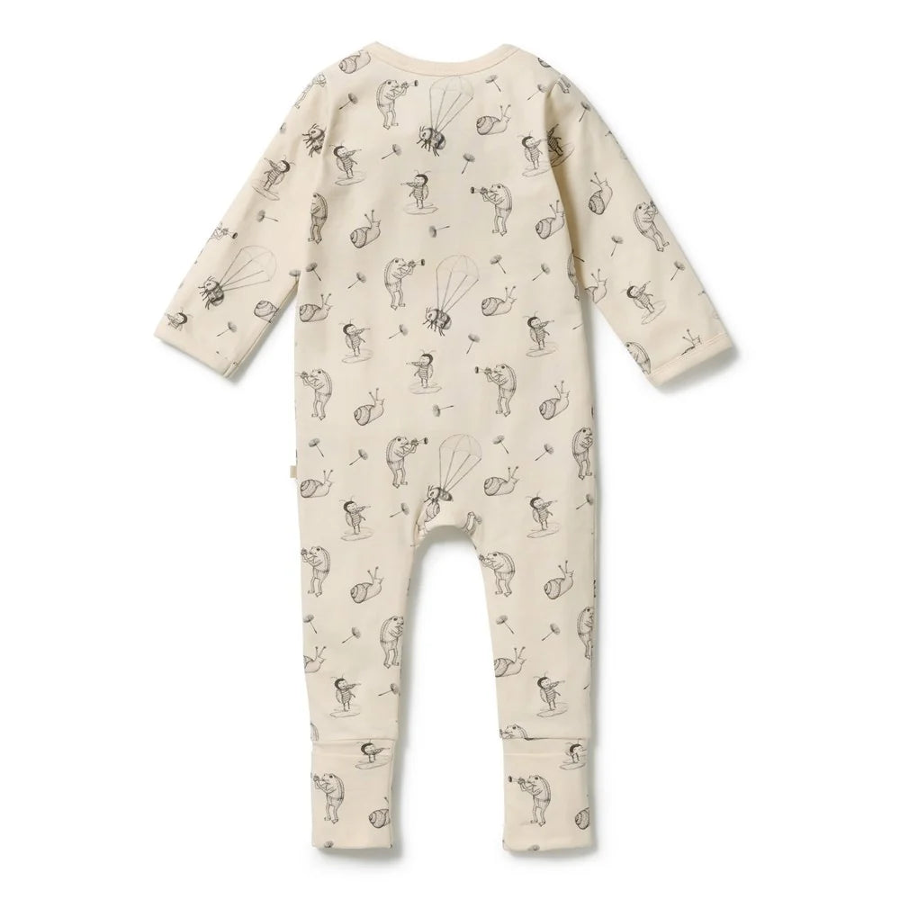 Wilson & Frenchy / Whispering Willows Organic Zipsuit with Feet