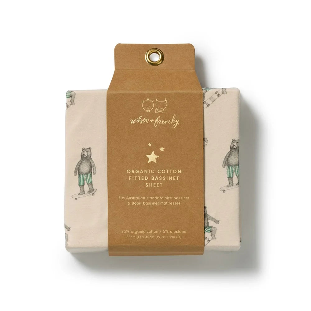 Wilson & Frenchy / Skater Club Organic Bassinet Sheet