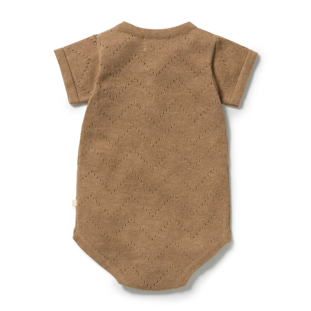 Wilson & Frenchy / Ginger Snap Organic Knitted Pointelle Bodysuit