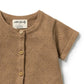 Wilson & Frenchy / Ginger Snap Organic Knitted Pointelle Growsuit