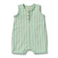 Wilson & Frenchy / Seafoam Stripe Organic Terry Growsuit