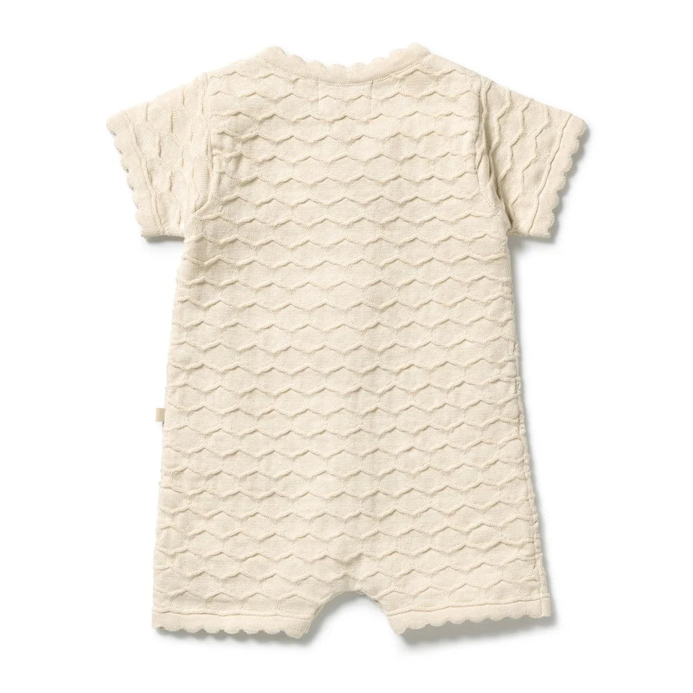Wilson & Frenchy / Milk Cloud Organic Knitted Chevron Growsuit
