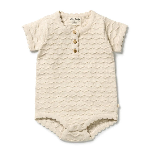 Wilson & Frenchy / Milk Cloud Organic Knitted Chevron Bodysuit