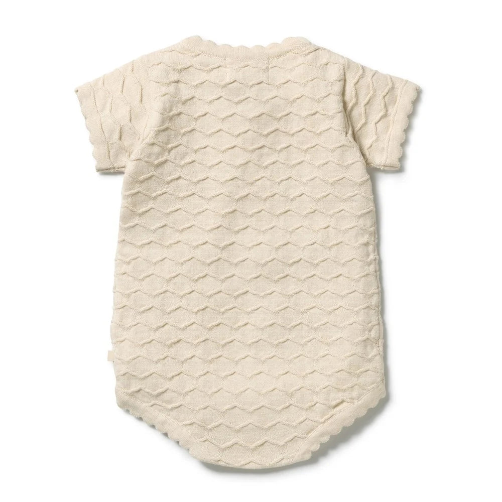 Wilson & Frenchy / Milk Cloud Organic Knitted Chevron Bodysuit