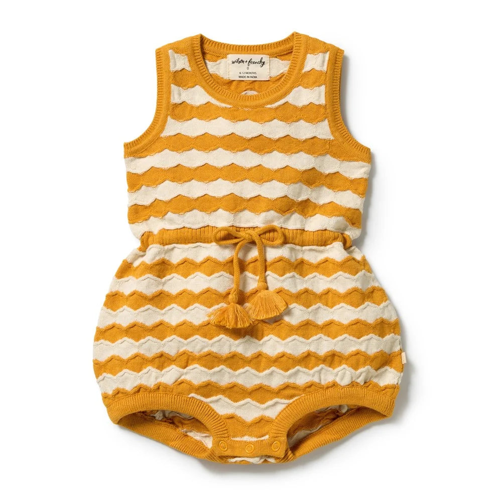 Wilson & Frenchy / Marmalade Organic Knitted Chevron Bodysuit