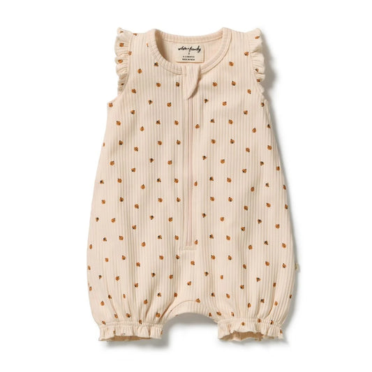 Wilson & Frenchy / Little Lady Bugs Organic Ruffle Zipsuit