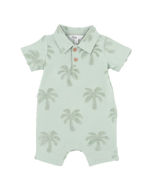 Bebe By Minihaha / Ivan Tropical Trees Polo Romper