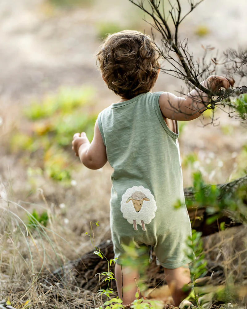 Bebe By Minihaha / Clayton Print Sheep Romper