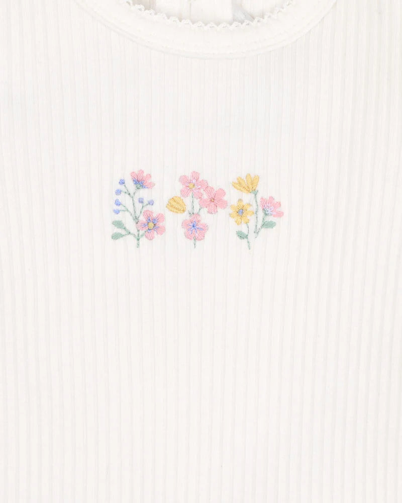 Bebe By Minihaha / Bonnie Organic Embroidered Bodysuit