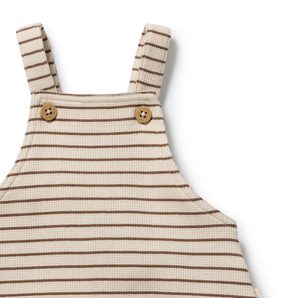 Wilson & Frenchy / Nutmeg Stripe Organic Waffle Overall