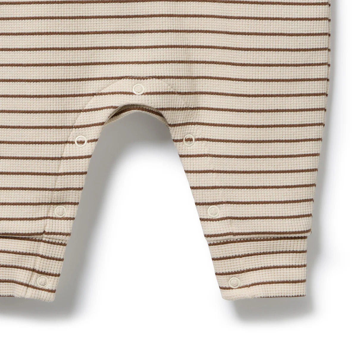 Wilson & Frenchy / Nutmeg Stripe Organic Waffle Overall