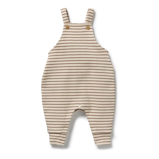 Wilson & Frenchy / Nutmeg Stripe Organic Waffle Overall