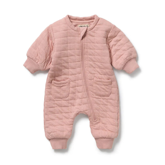 Wilson & Frenchy / Rose Organic Quilted Growsuit
