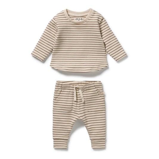Wilson & Frenchy / Nutmeg Stripe Organic Waffle Set