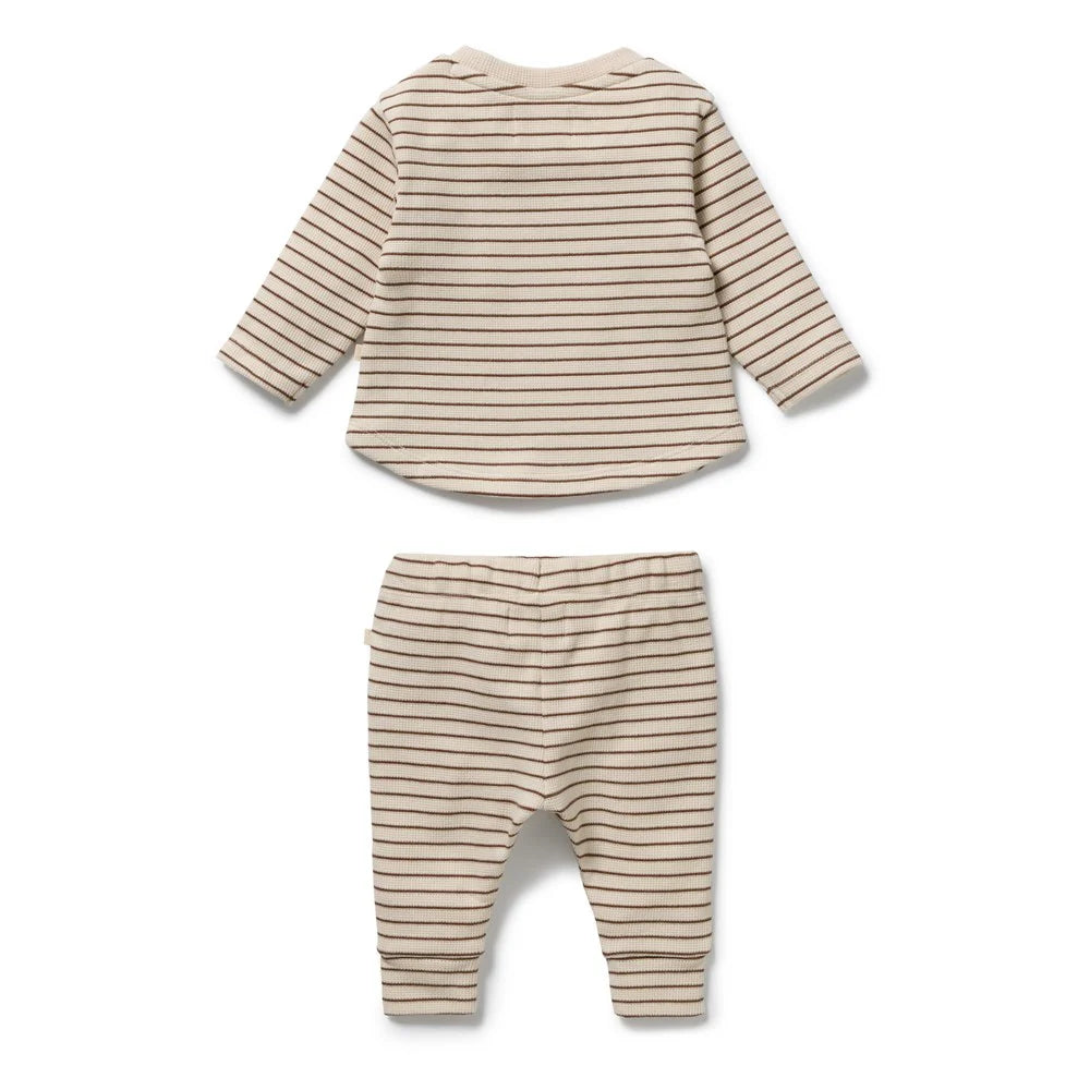 Wilson & Frenchy / Nutmeg Stripe Organic Waffle Set