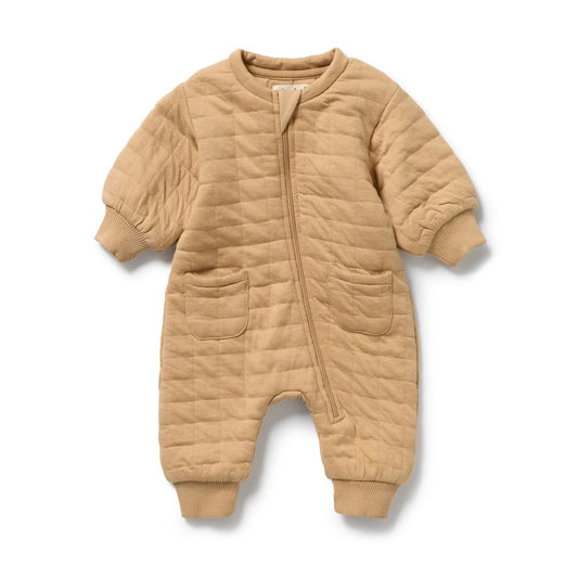 Wilson & Frenchy / Honey Fawn Organic Quilted Growsuit