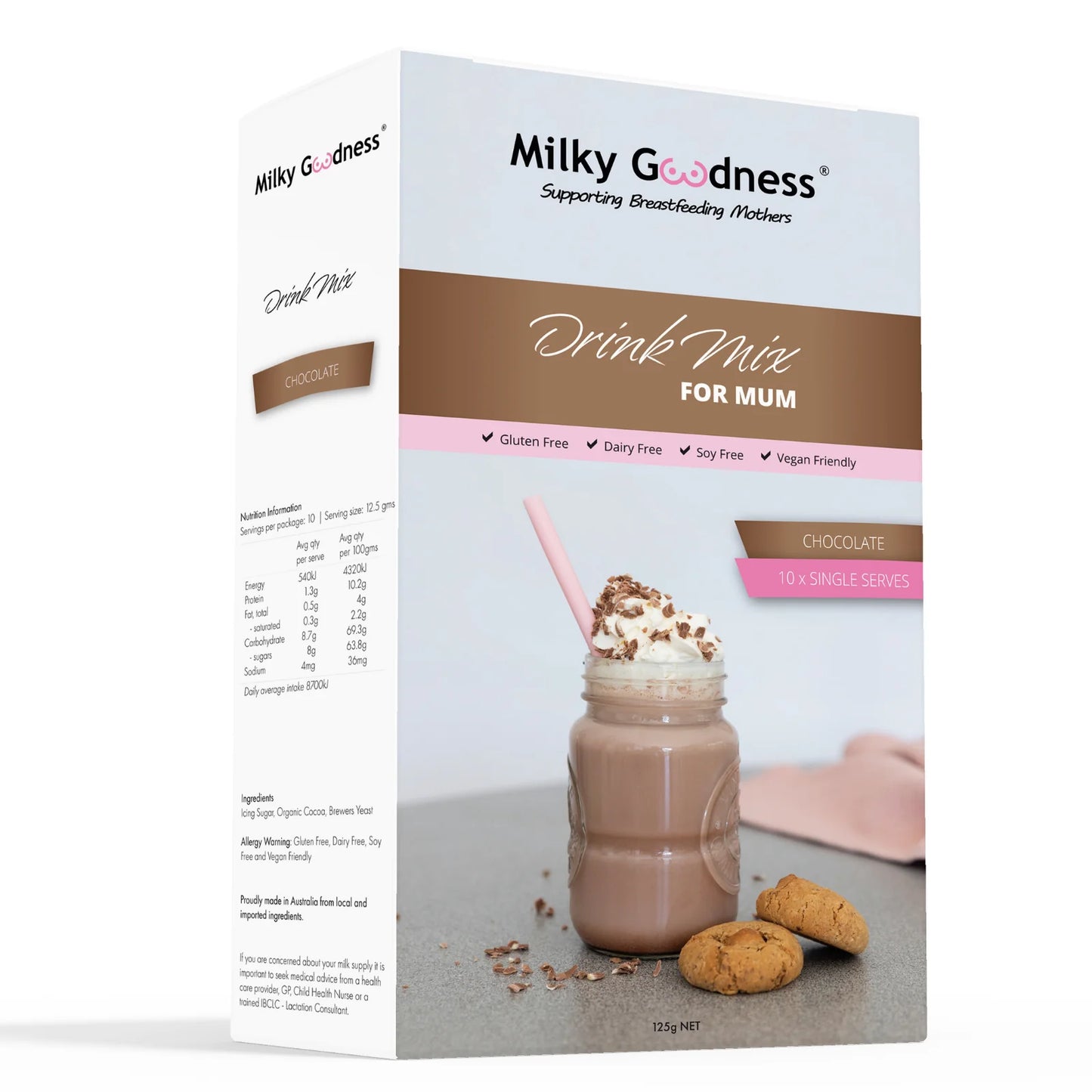 Milky Goodness / Chocolate Lactation Drink - 10 Single Serves