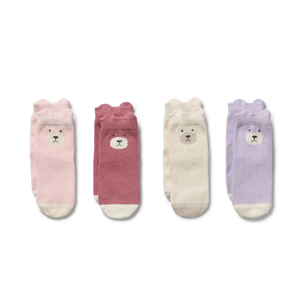 Wilson & Frenchy / Girls Organic 4 Pack Baby Socks