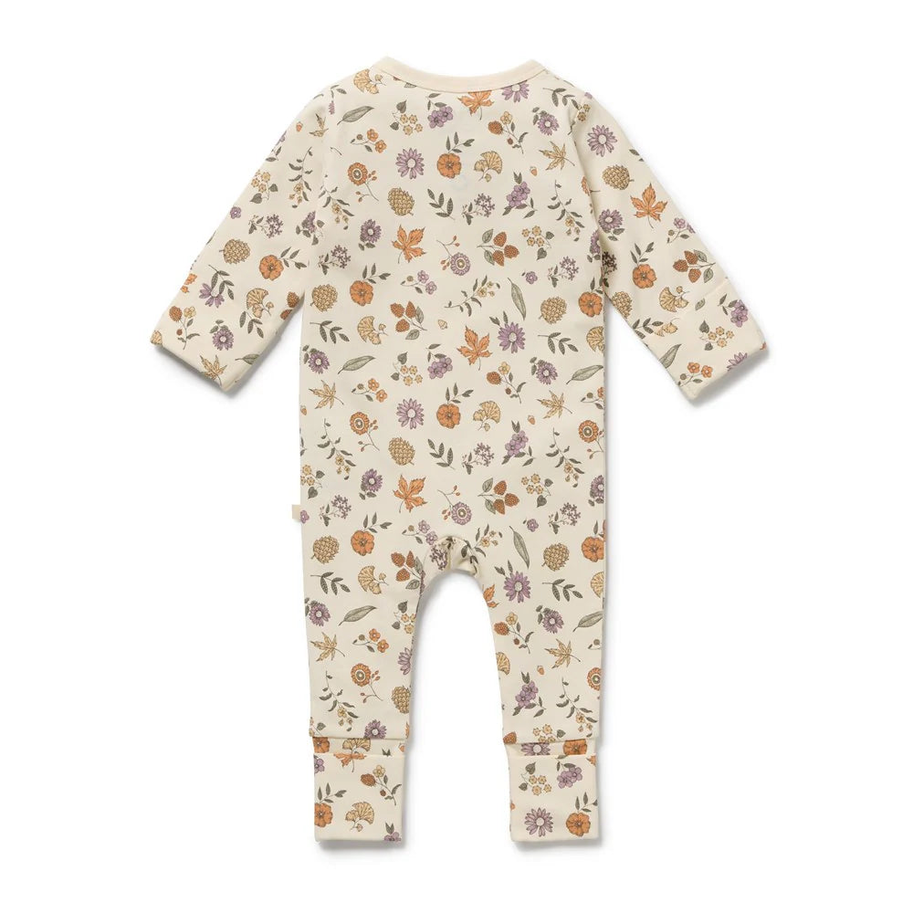 Wilson & Frenchy / Maple Glow Organic Zipsuit with Feet