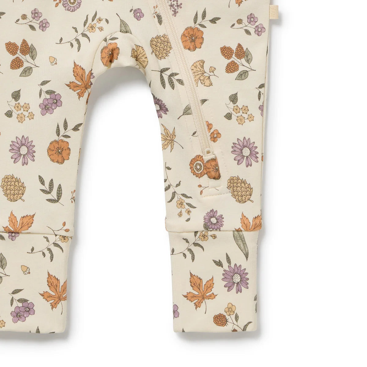Wilson & Frenchy / Maple Glow Organic Zipsuit with Feet