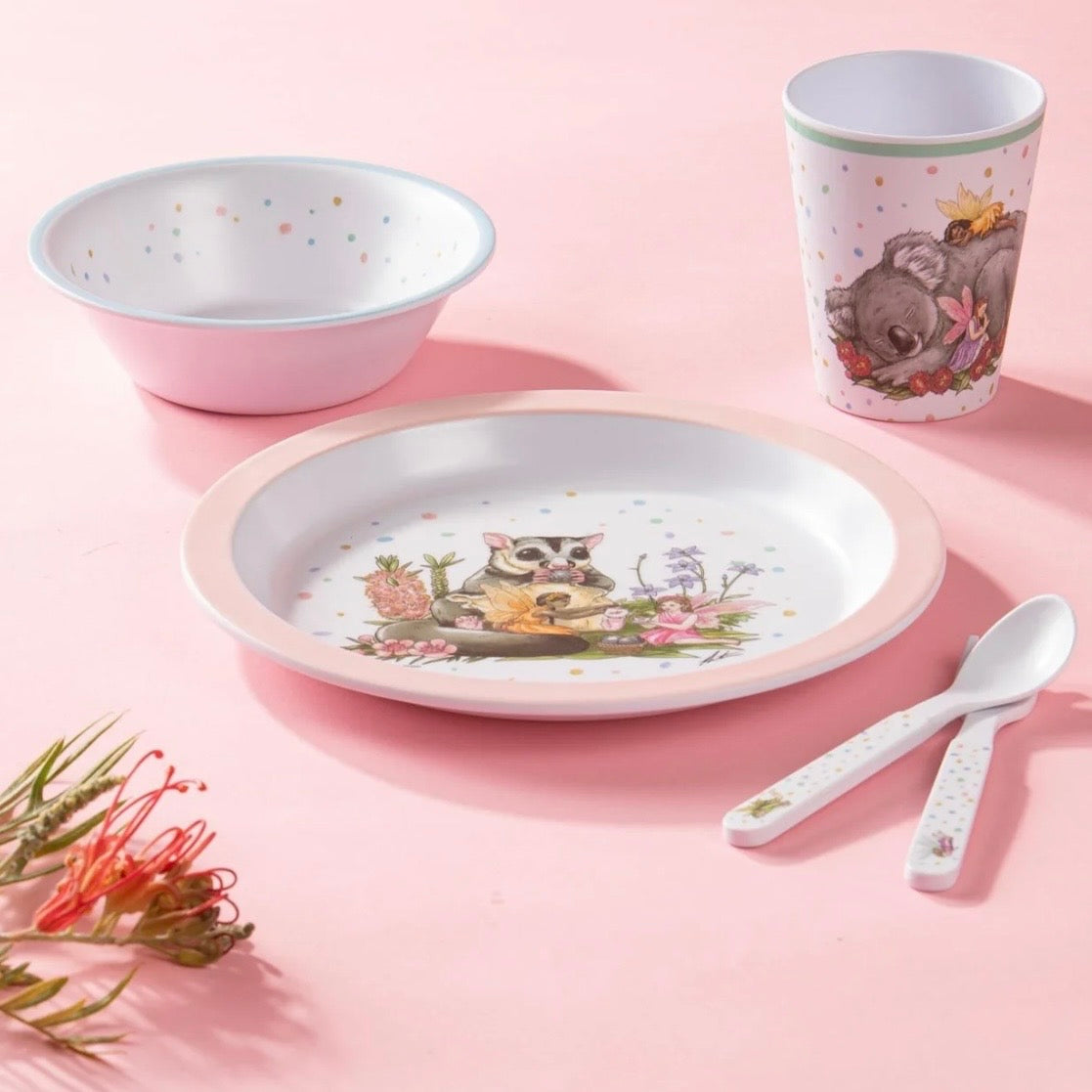 Ashdene / Aussie Fairies 5 Piece Kids Dinner Set