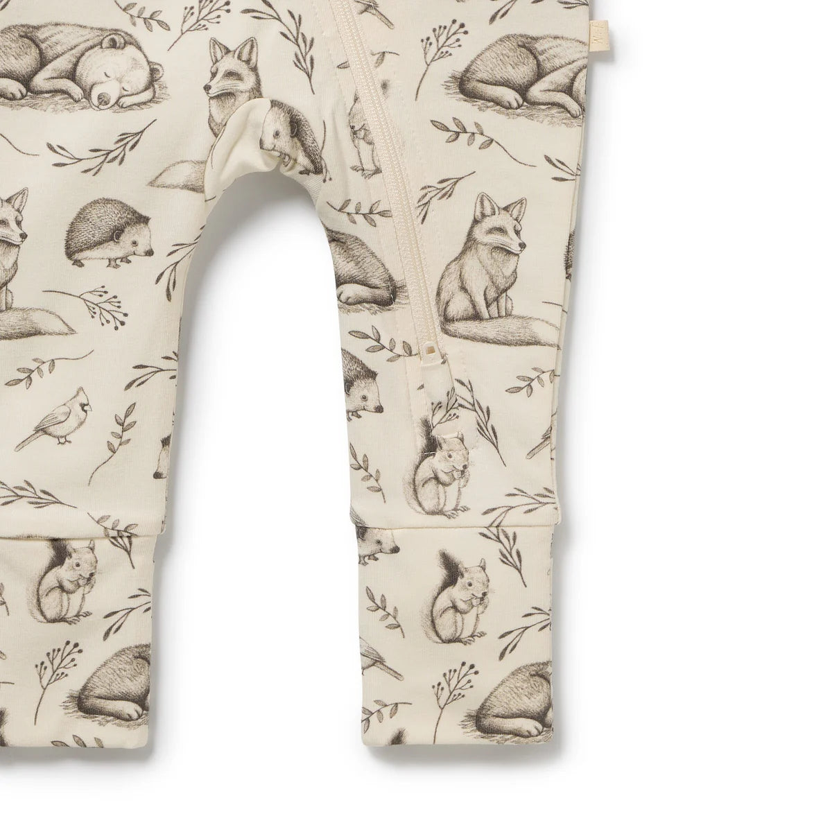 Wilson & Frenchy / Foxglove Forest Organic Zipsuit with Feet