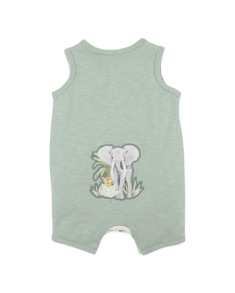 Bebe By Minihaha / Sway Print Elephant Romper