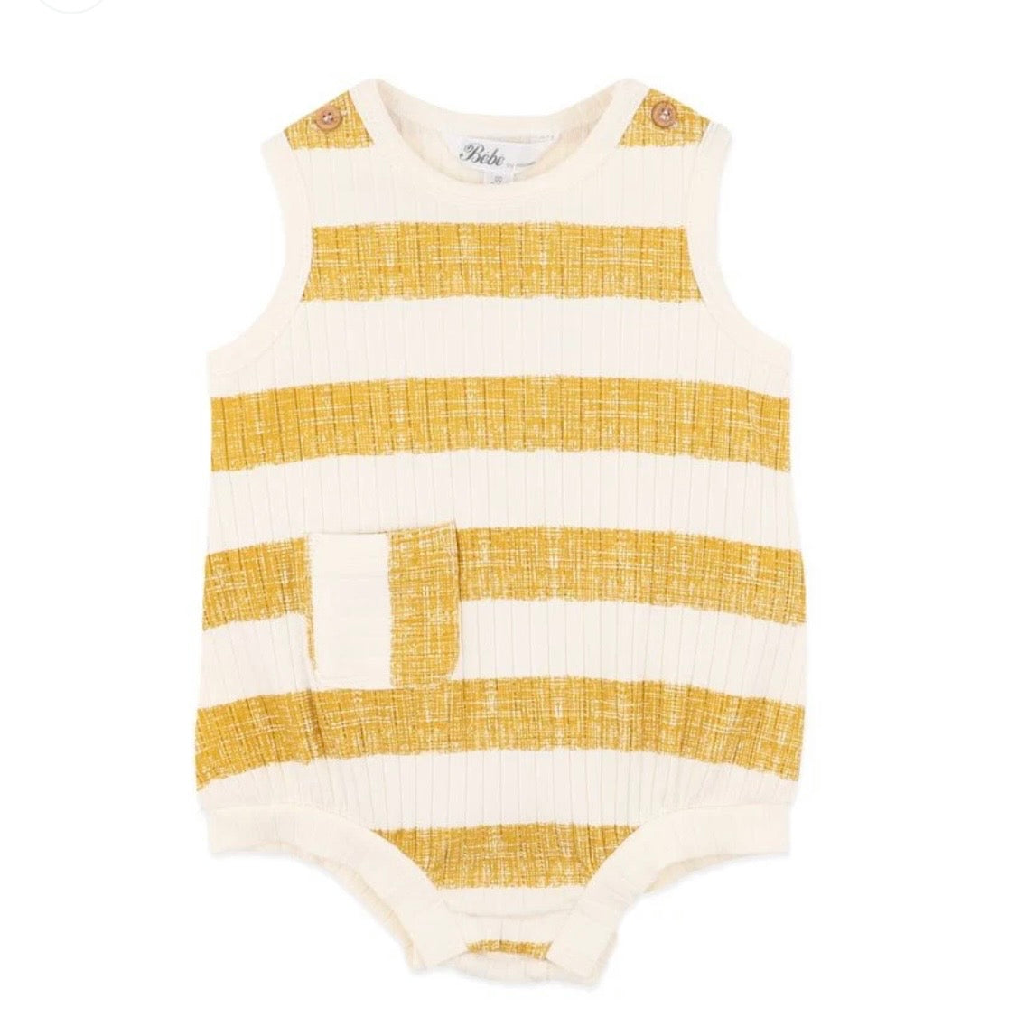 Bebe By Minihaha / Sway Organic Stripe Wide Rib Bodysuit