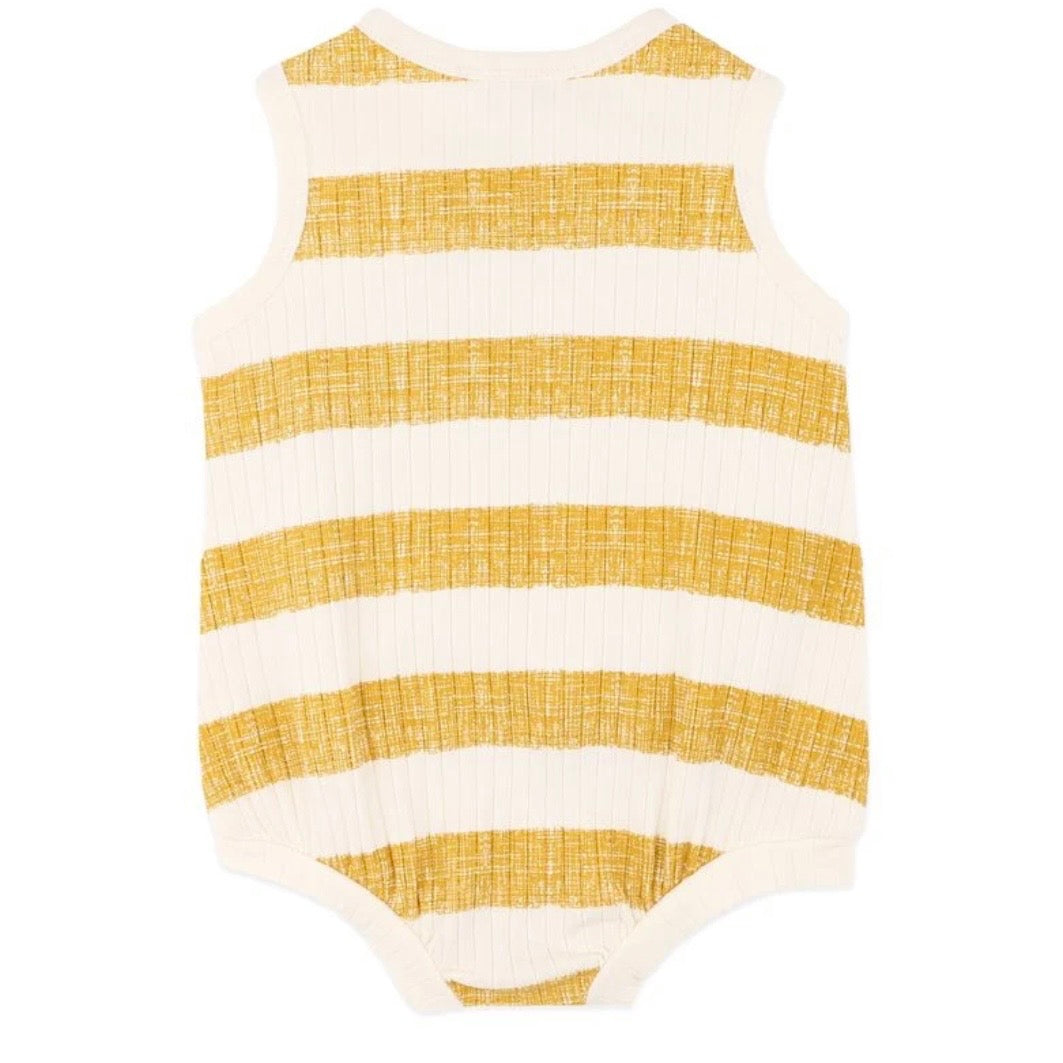Bebe By Minihaha / Sway Organic Stripe Wide Rib Bodysuit