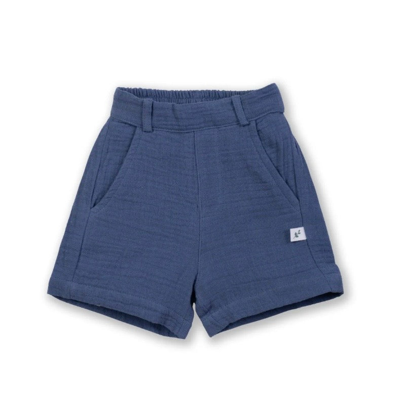 Tiny Twig / Blue Horizon Crinkle Shorts
