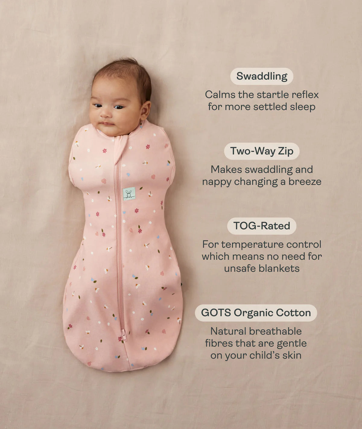 ergoPouch / Cocoon Swaddle Bag 1.0 TOG - Willow