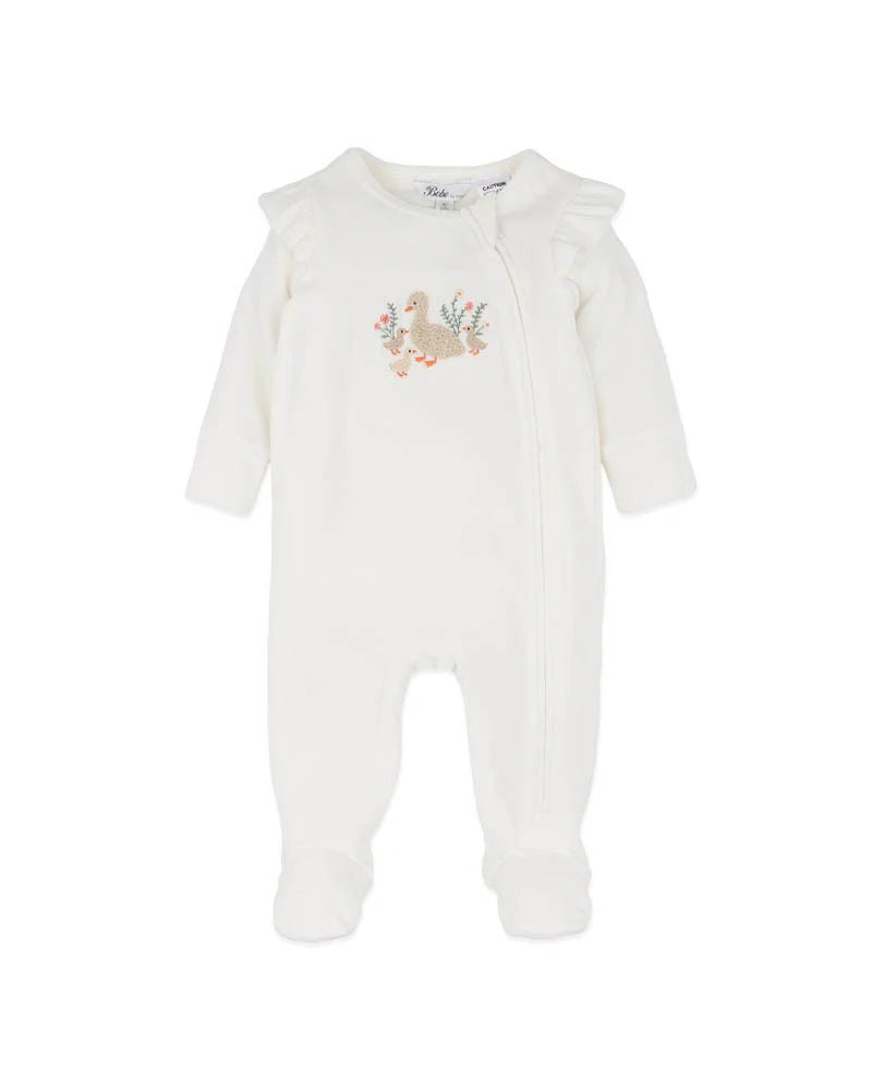 Bebe By Minihaha / Emmy Velour Zip Onesie