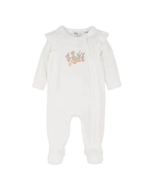 Bebe By Minihaha / Emmy Velour Zip Onesie