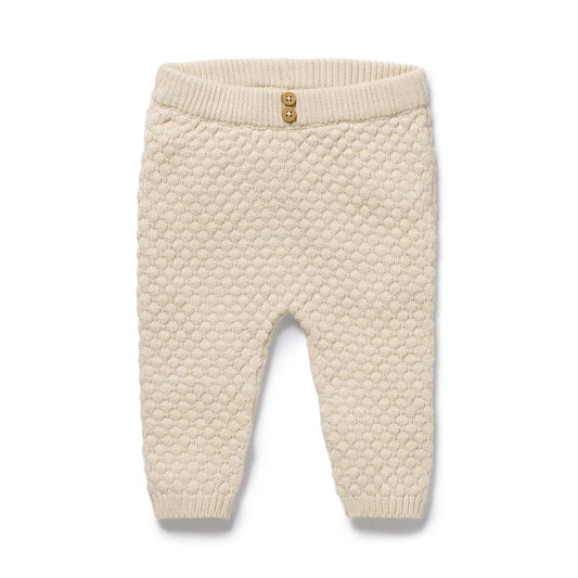 Wilson & Frenchy / Cream Organic Knitted Bubble Legging