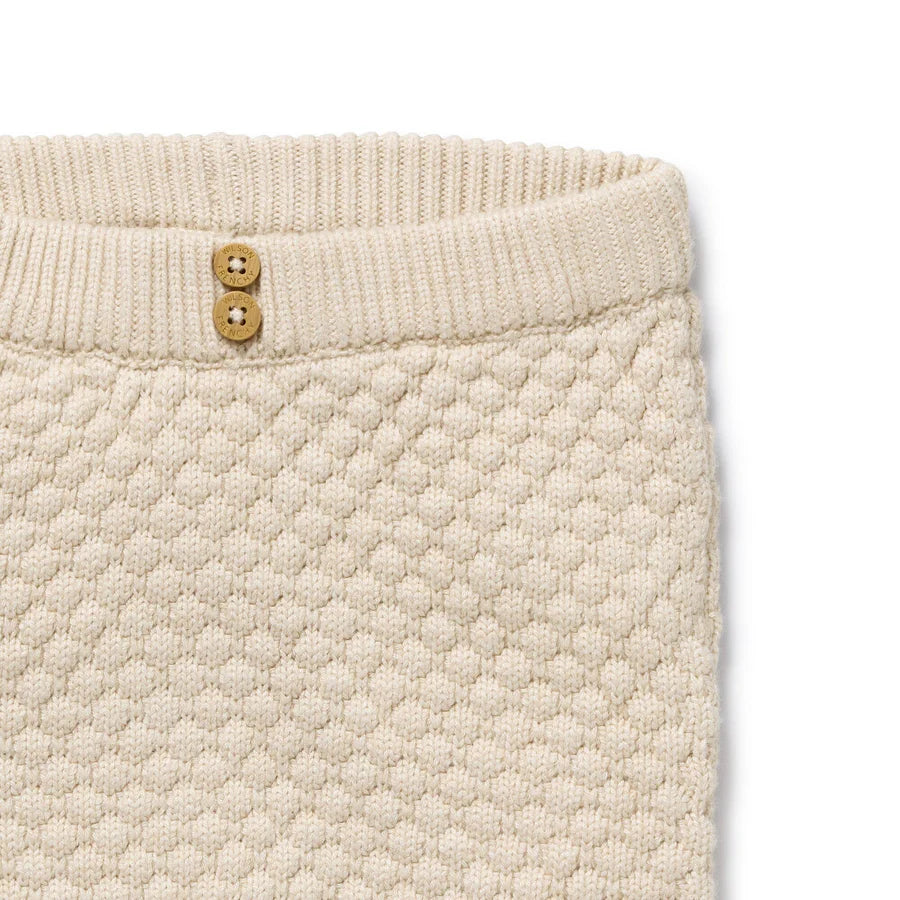 Wilson & Frenchy / Cream Organic Knitted Bubble Legging