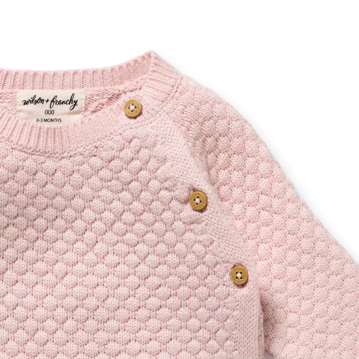 Wilson & Frenchy / Marshmellow Organic Knitted Bubble Kimono Cardigan