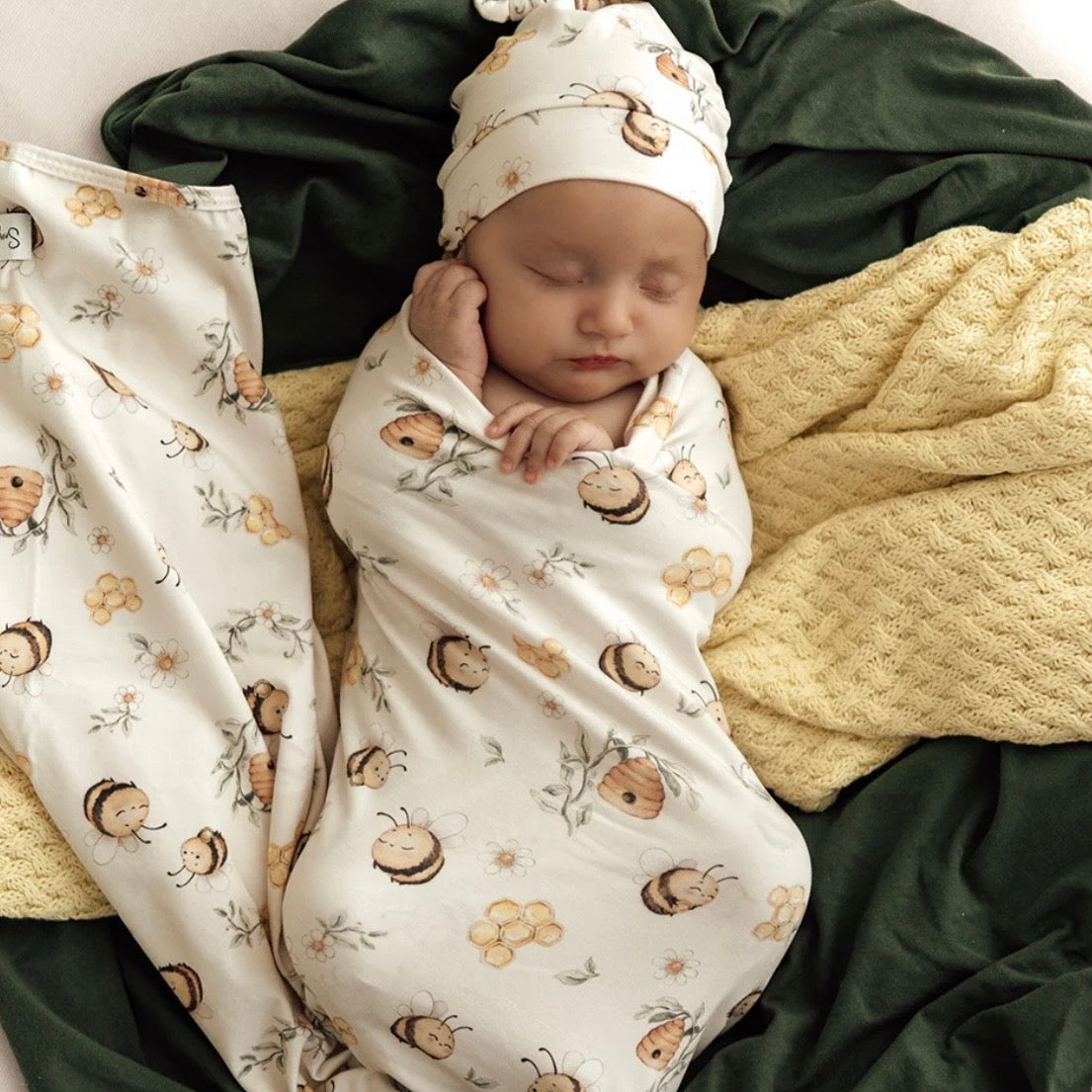 Snuggle Hunny / Jersey Wrap Set - Bumblebees