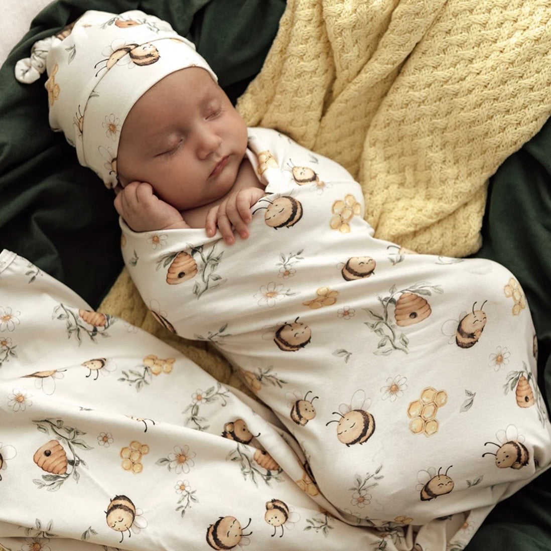 Snuggle Hunny / Jersey Wrap Set - Bumblebees