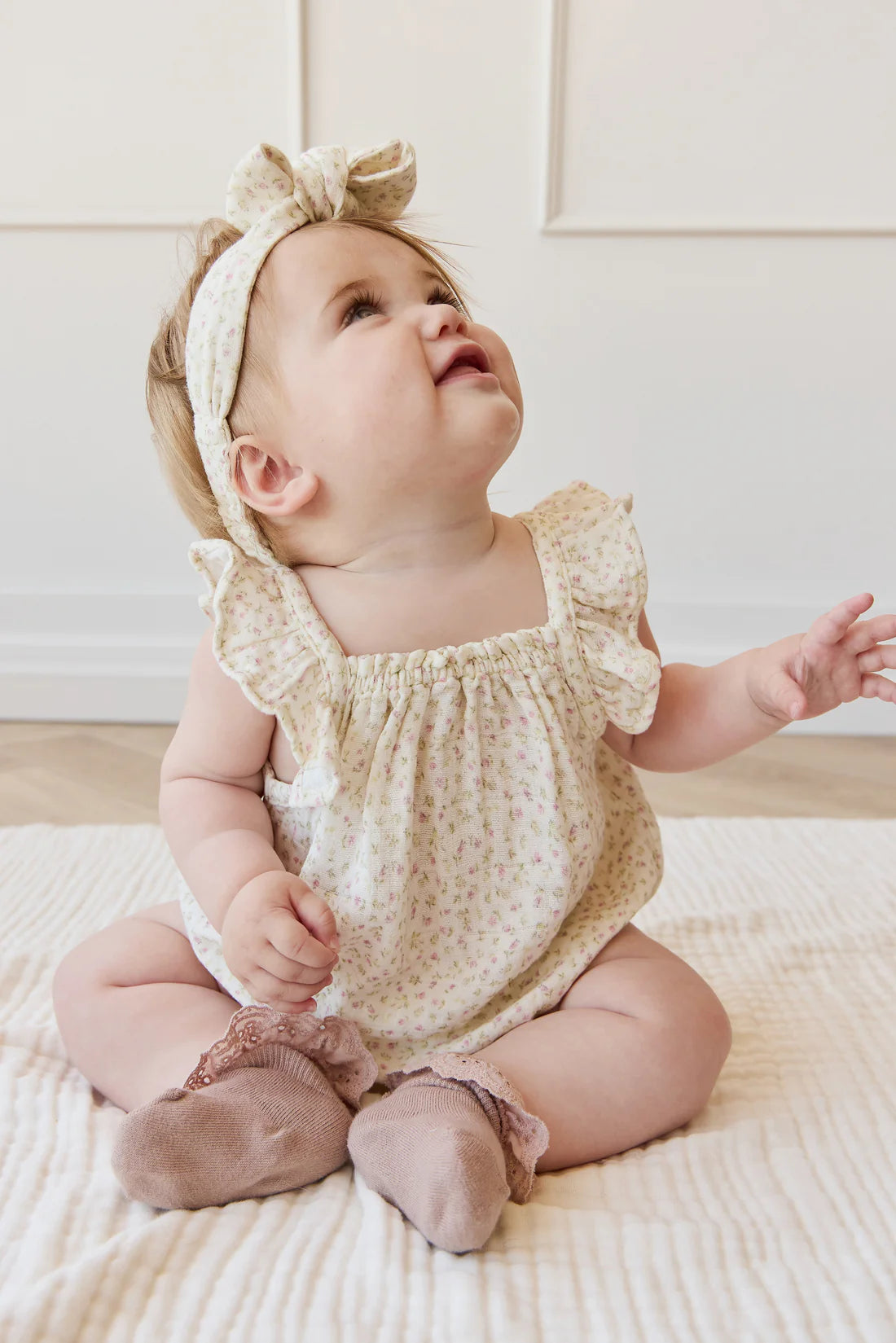 Jamie Kay / Organic Cotton Muslin Tiana Playsuit - Pippa Pink