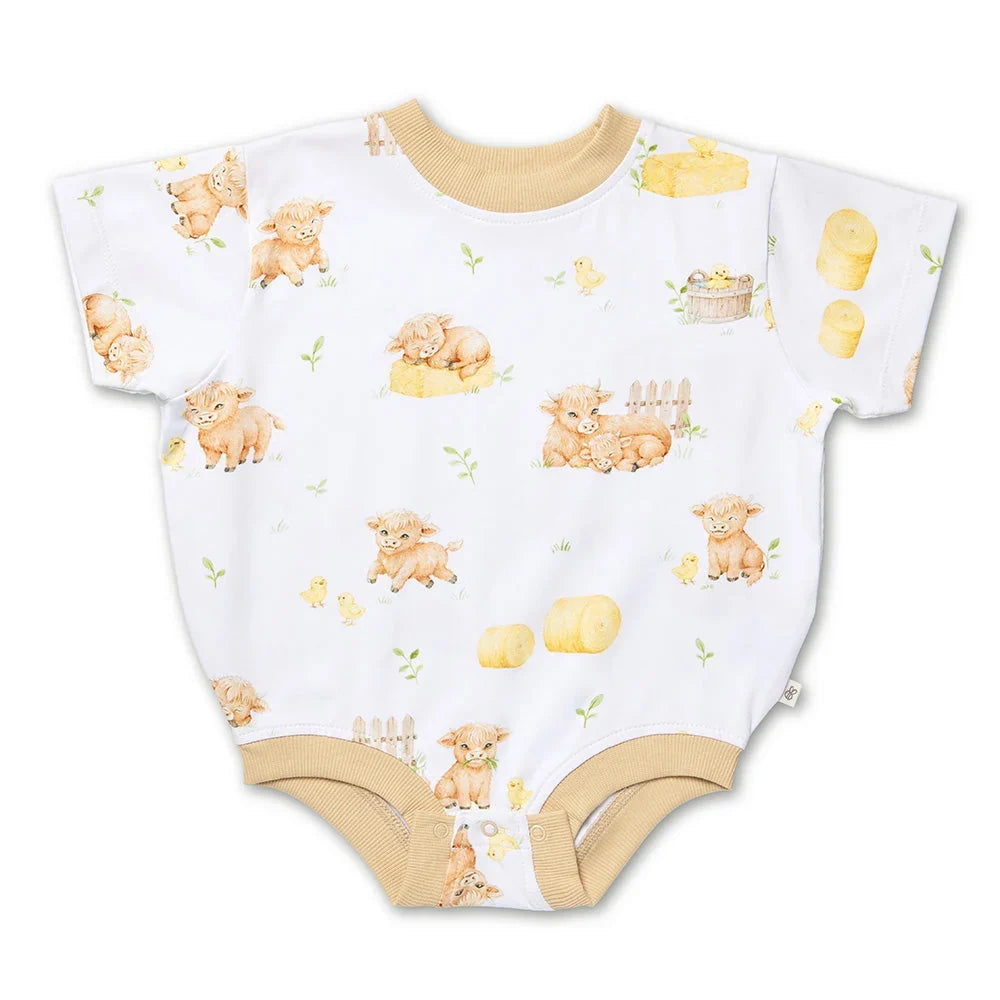 Snuggle Hunny / Oversized Romper - Highland Cows