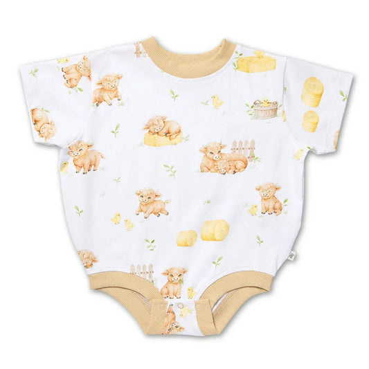 Snuggle Hunny / Oversized Romper - Highland Cows