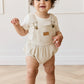 Jamie Kay / Pax Playsuit - Fine Vertical Stripe Sandy Brown/Cloud