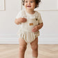Jamie Kay / Pax Playsuit - Fine Vertical Stripe Sandy Brown/Cloud