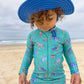 Purebaby / Long Sleeve Sun Suit - Sea Turtles