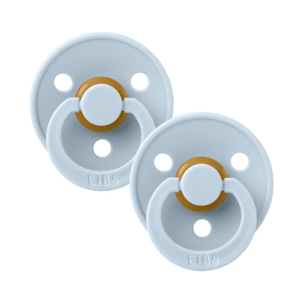 BIBS / Dummy Round Nipple 2 Pack - Baby Blue