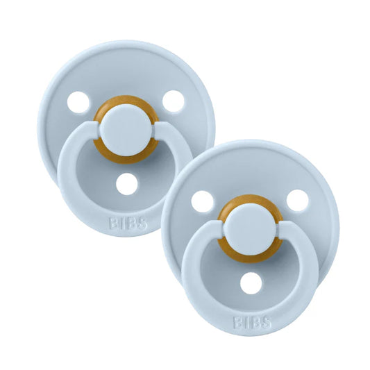 BIBS / Dummy Round Nipple 2 Pack - Baby Blue