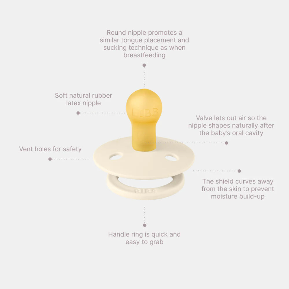 BIBS / Dummy Round Nipple 2 Pack - Island Sea
